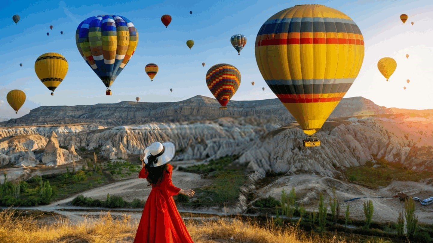 Kapadokya Turu - Peri bacaları ve sıcak hava balonları manzarası, Kemer'den günübirlik tur
